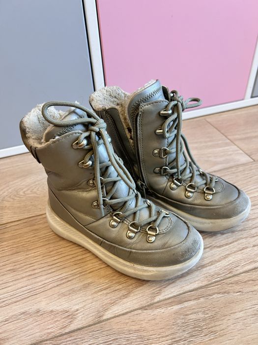 Сапоги ботинки 27 р  29 р Ecco черевики чоботи кожаные нубук зимние