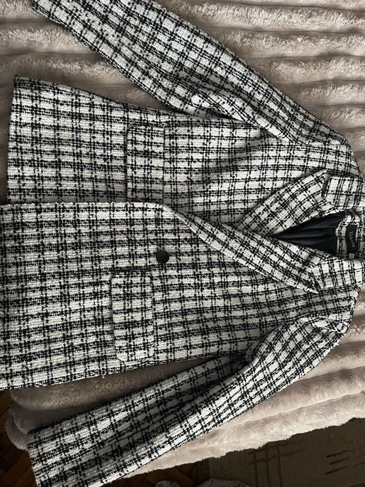 Піджак в гусячу лапку подовжений