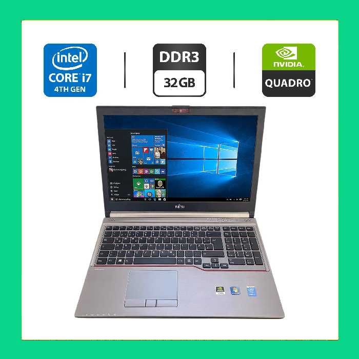 Ноутбук Б-клас Fujitsu Celsius H730 / 15.6" (1920x1080) TN / Core i7-4900MQ / 32 GB DDR3 / 256 GB SSD / Quadro K2100M, 2 GB GDDR5, 128-bit