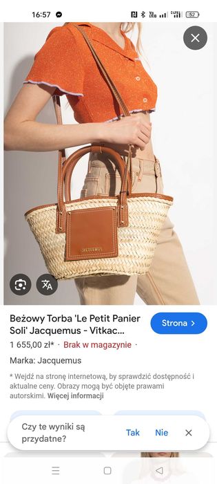 Jacquemus torebka koszyk