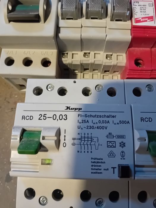 Rozdzielnica odgromniki różnicówka wyłącznik  kontrola faz transformat