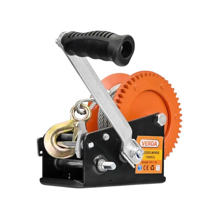 Лебедка ручная барабанная Verda 1133 кг лебідка барабана
