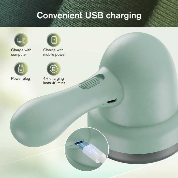 Bubbacare Elektryczna Golarka do Ubrań do usuwania kłaczków