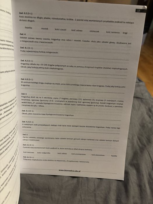 Biologia biomedica zbior zadan
