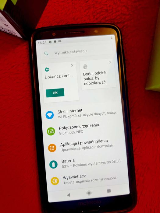 Motorola G6 Plus dual sim deep indygo 4 / 64GB + etui i pudełko