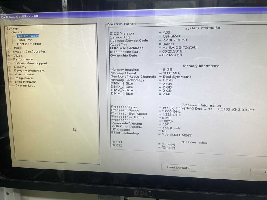Компьютер двухъядерный Dell OptiPlex 990 (Intel Core )