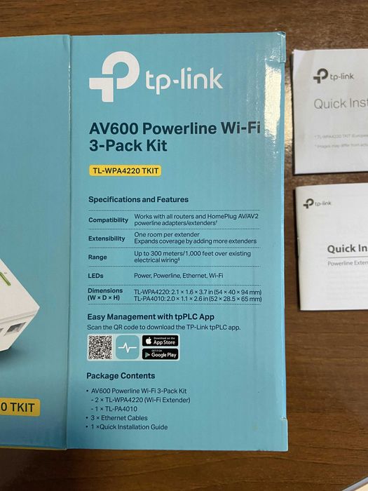 Tp-Link Powerline Wi-Fi 3-Pack Kit Extensor Wi-Fi AV600