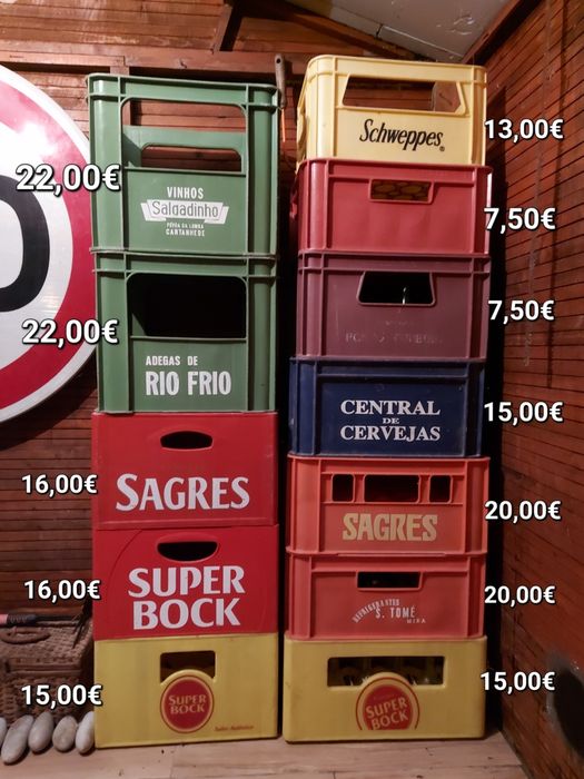 Grades de garrafas antigas