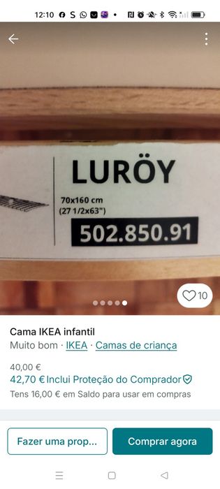 2 Camas criança IKEA Luroy