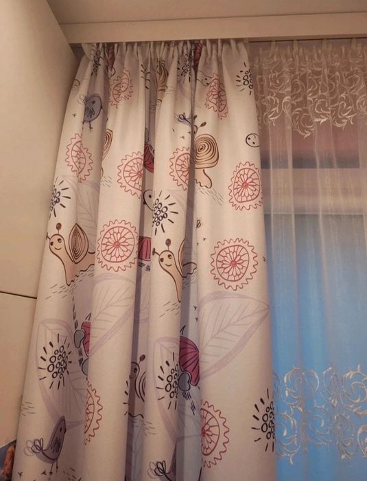 Zasłony 2szt Wzór ślimaki