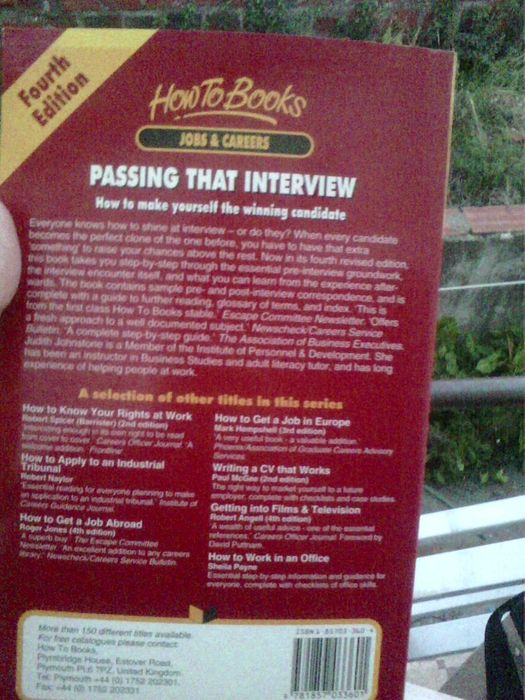 livro Passing That Interview : How to Make Yourself the Candidate64409184365954121