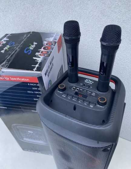 Акустична портативна колонка система з пультом та мікрофоном Bluetooth