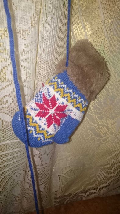 Рукавички рукавицы варежки зимние тёплые для девочки 2 - 4х лет