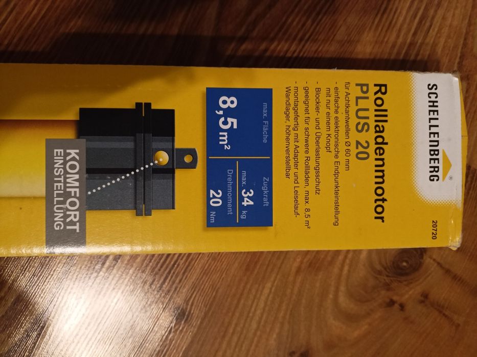 Silnik napęd rurowy do rolet Schellenberg Plus 20  model 20720
