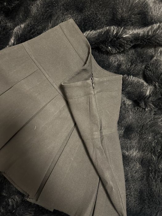 мини юбка в складку черная