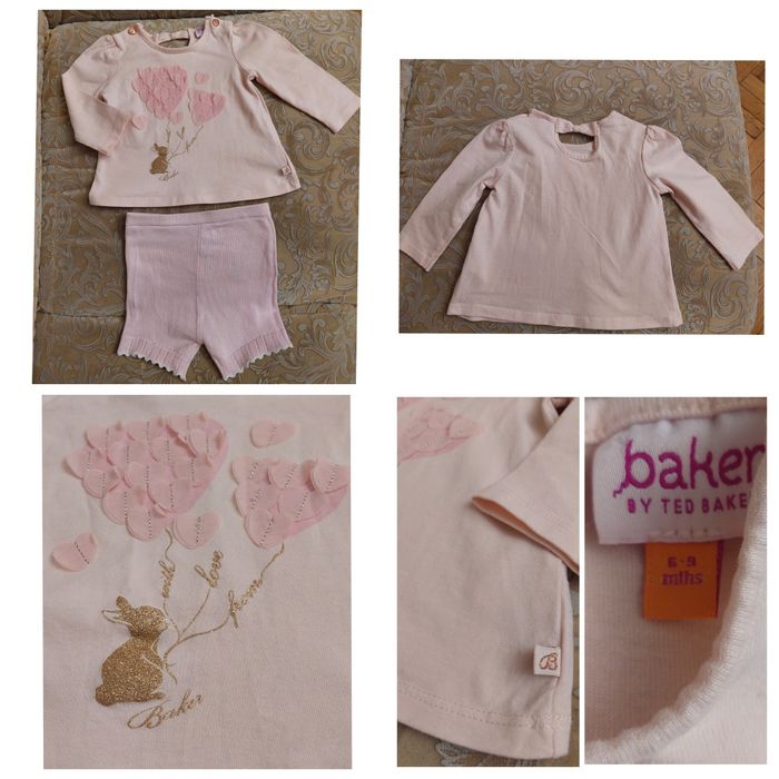 Реглан блуза юбка next baker  9- 12 мес