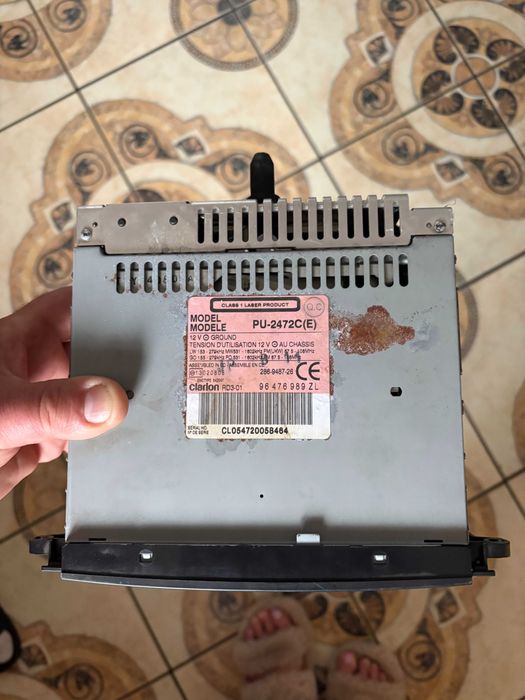 Radio Clarion RD3 PU-2472C(E) Peugeot 206 307 Citroën – niesprawdzone