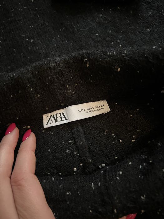 Чорний зимовий костюм шерсть zara жіночий