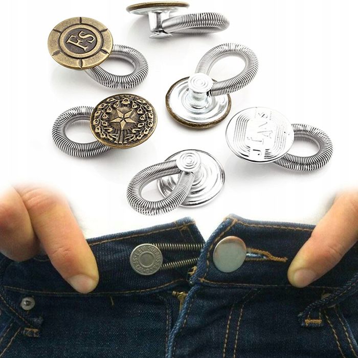 Guzik poszerzający spodnie komplet 6 sztuk guziki
