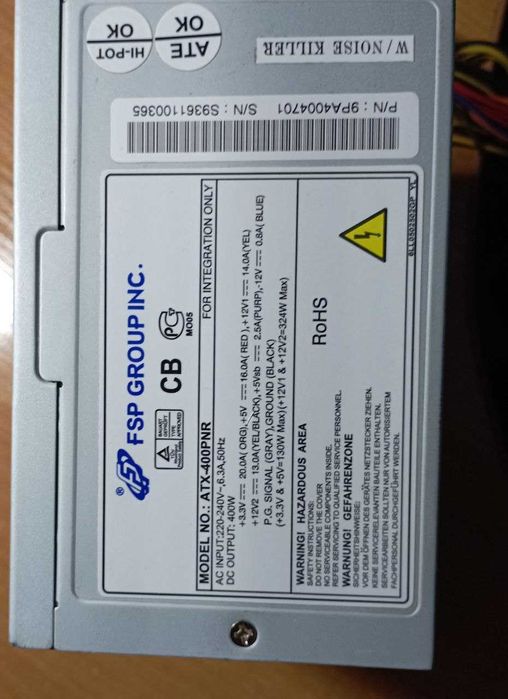 Блок Живлення FSP GROUP INC 400W