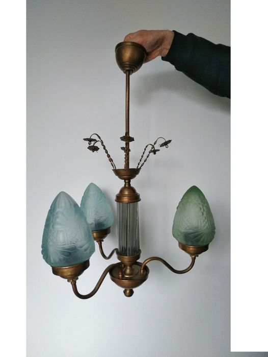 Медь 1950г. Люстра светильник сталинский ампир медная антиквариат