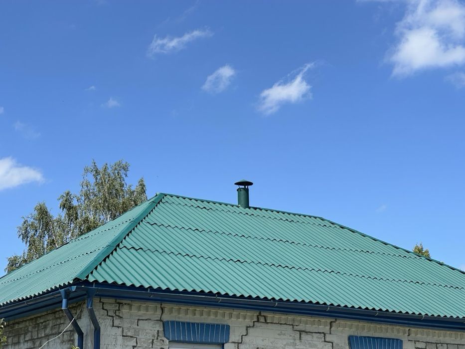 Фарбування металевих оцинкованих шиферних дахів  побілка крейда метал
