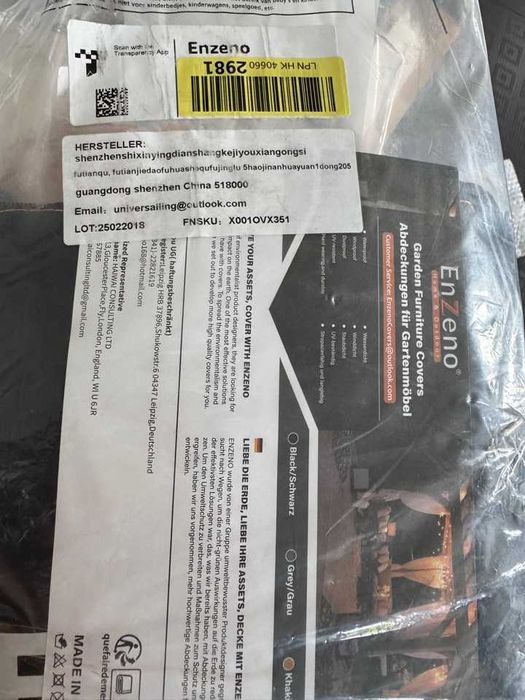 Pokrowiec na meble ogrodowe Enzeno, 200X150X74