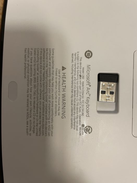 Бездротова клавіатура Microsoft arc model 1392