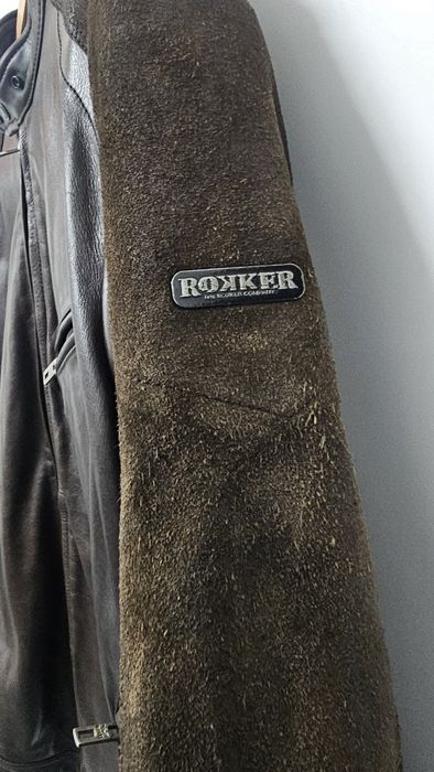 Casaco mota vinatge pele e pele vaca ROKKer