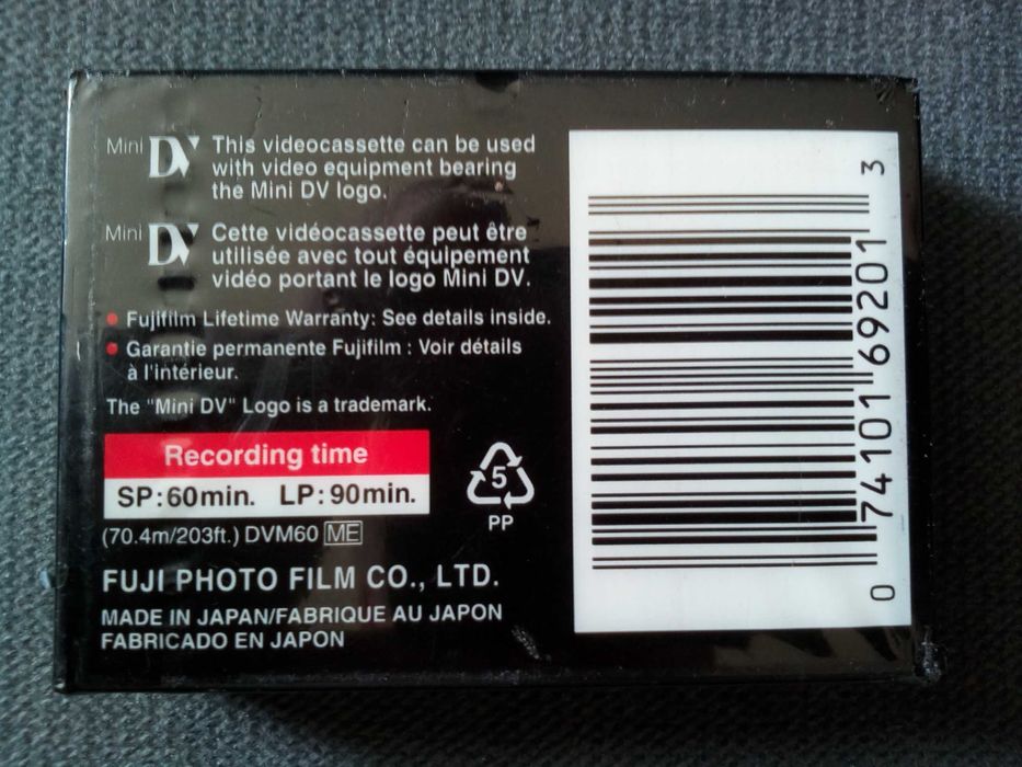 Kaseta do kamery FUJIFILM DVC 60 MiniDV nowa