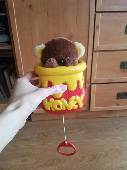 Pozytywka na sznurek naciągana misiu miś