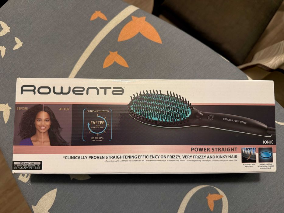 Escova Alisadora ROWENTA Power Straight - NOVA