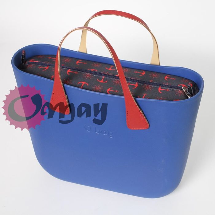 Granatowy organizer do OBAG MINI kotwice granat czerwony wkład OMAY