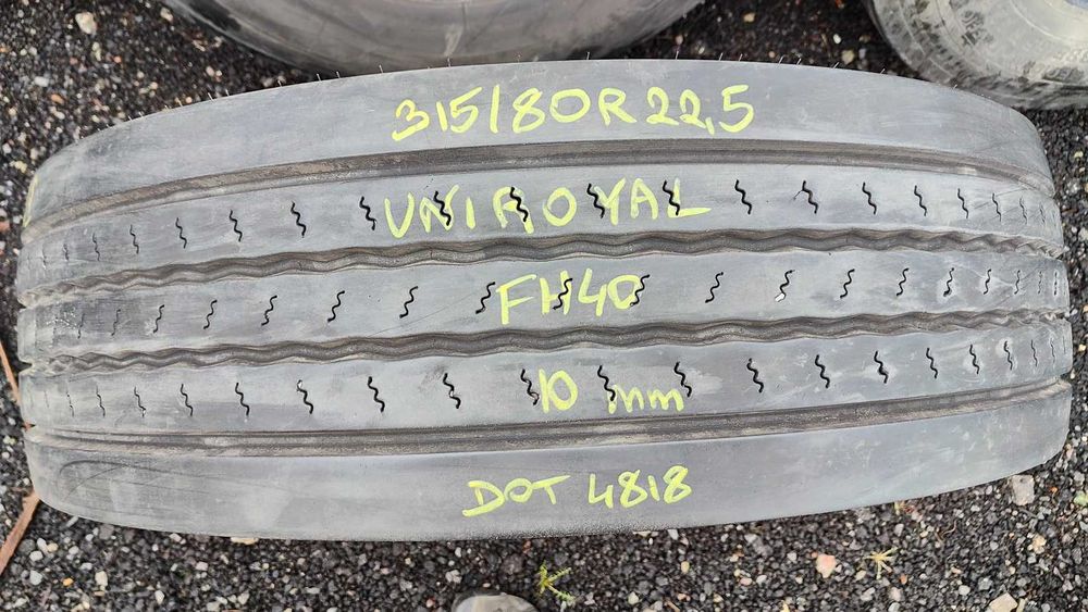 Opona 315/80R22,5 UNIROYAL FH40 10mm 2018r x1