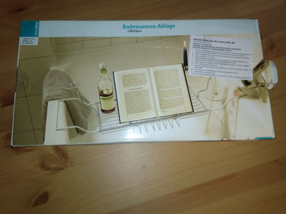 Metalowa półka na wannę