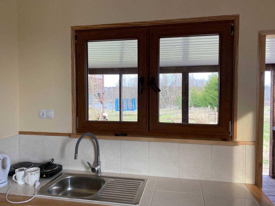 Domek z balią/jacuzzi nad jeziorem na mazurach