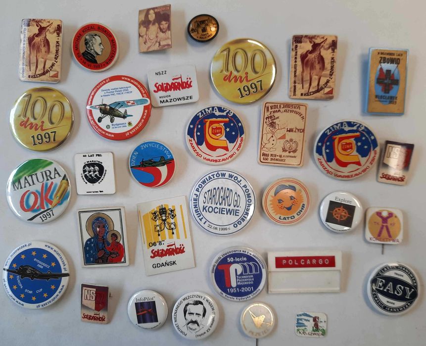 Wpinki Przypinki Piny Zestaw Vintage PRL