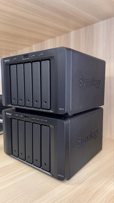 Serwery NAS Synology DX513 + DS1513+