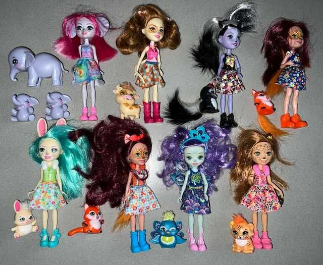 ENCHANTIMALS mega zestaw laleczek i zwierzątek 18szt