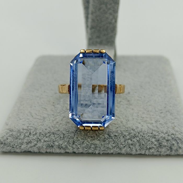 Советское серебряное кольцо 875 пробы (СЮ6) с перунитом