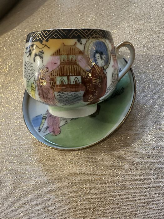 Японсий кофейный сервиз. фарфор