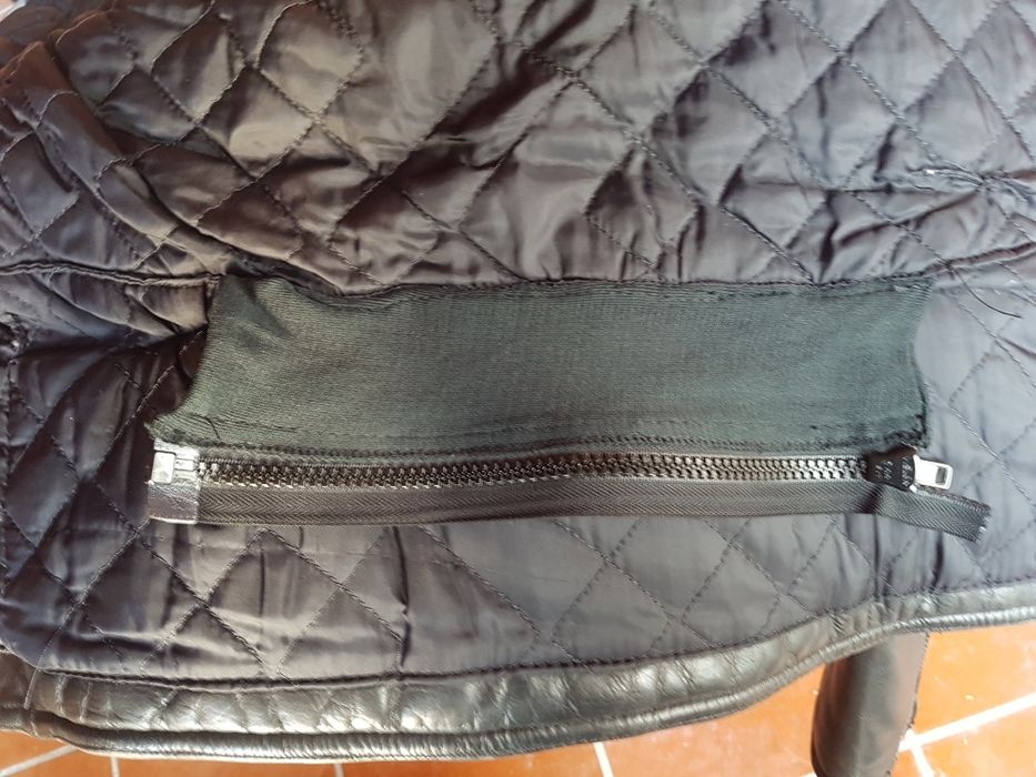 Blusão cabedal motard