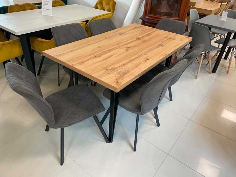 (329WN) Stół loft + 6 krzeseł, wyprzedaż 649 zł