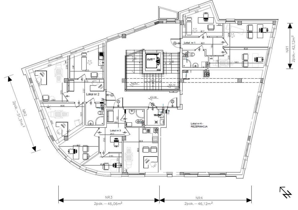 Wynajmę lokal usługowy 46,06 m2