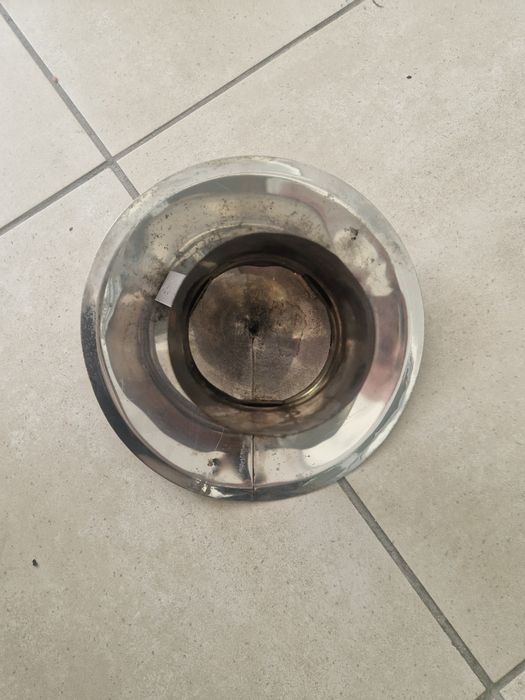 Topo em inox para chaminé e abraçadeira 80mm