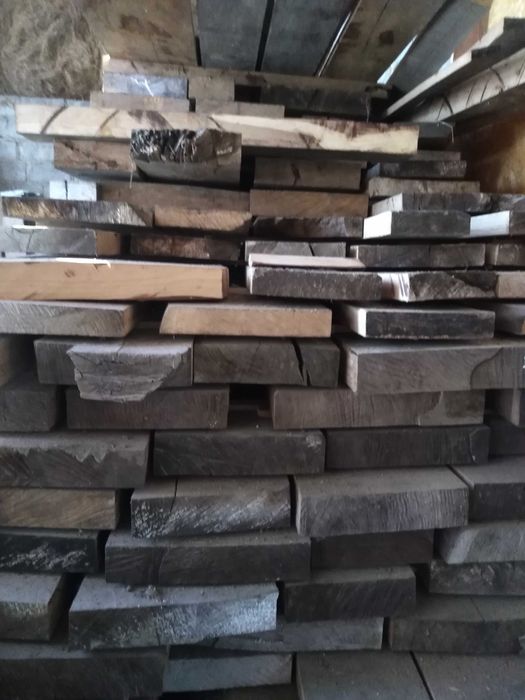 Brusy debowe i jesionowe. Obrzynane sezonowane ponad 10 lat