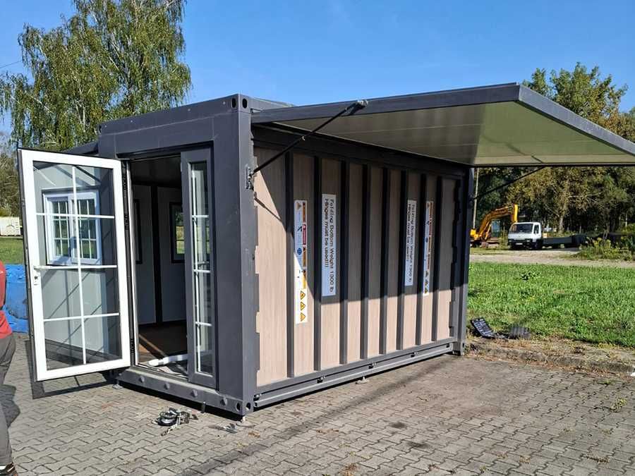 Składany domek kontenerowy letniskowy 22m2, kontener mieszkalny, biuro