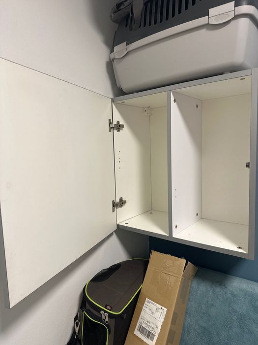 Szafka wisząca szara połysk kwadrat