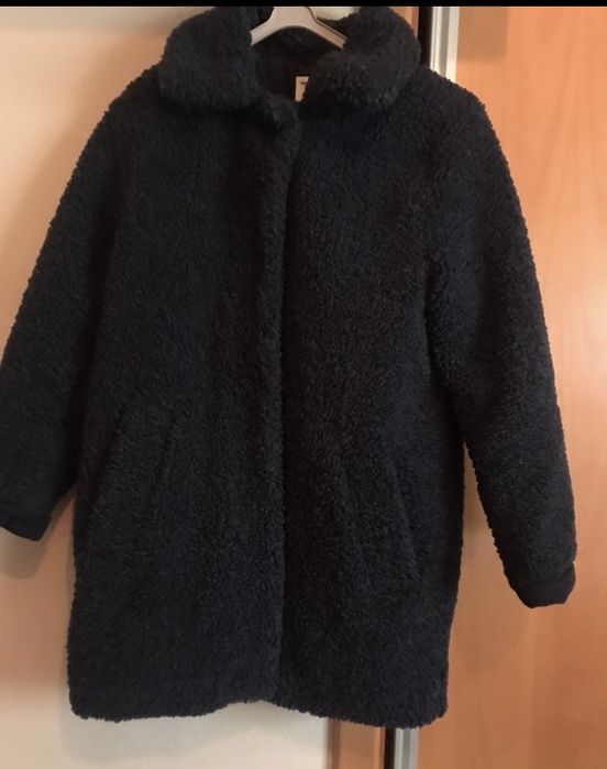 Casaco de pêlo encaracolado azul-marinho criança ZARA