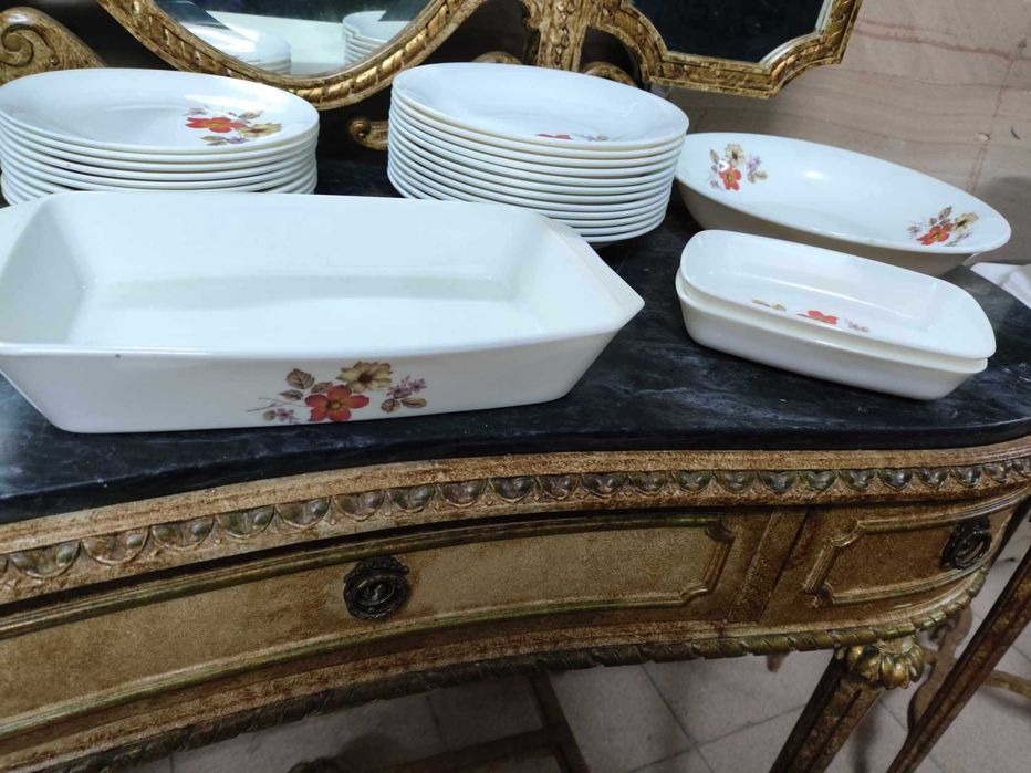 Peças serviço jantar vintage arcopal frança 30 peças